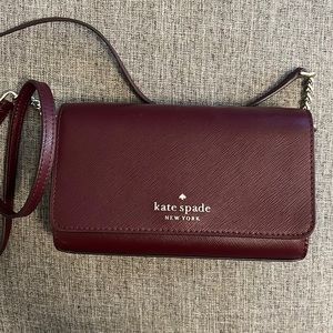 Kate Spade cherrywood Staci Small Flap Crossbody Bag